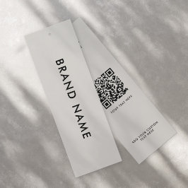 Moderne minimalistische QR-code kledinglabel hange Mini Visitekaartjes
