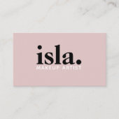 Moderne Minimalistische QR-code Make-up Artiest Visitekaartje (Voorkant)