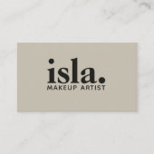Moderne Minimalistische QR-code Make-up Artiest Visitekaartje (Voorkant)