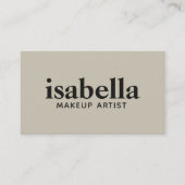 Moderne Minimalistische QR-code Make-up Artiest Visitekaartje (Voorkant)