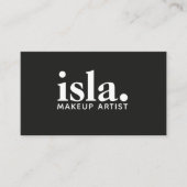 Moderne Minimalistische QR-code Make-up Artiest Visitekaartje (Voorkant)