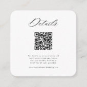 Moderne minimalistische QR Code Monogram Bruiloft  Informatiekaartje (Voorkant)