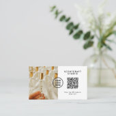 Moderne Minimalistische QR-code Online Winkel Visitekaartje (Staand voorkant)