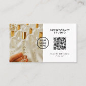 Moderne Minimalistische QR-code Online Winkel Visitekaartje (Voorkant)