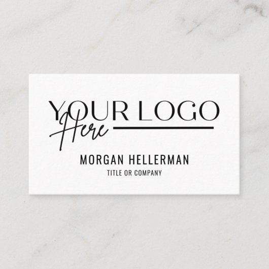 Moderne minimalistische QR-code Professionele Logo Visitekaartje (Voorkant)