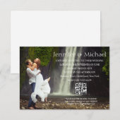 Moderne minimalistische QR code RSVP foto bruiloft Kaart (Voorkant / Achterkant)