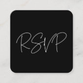 Moderne minimalistische QR-code RSVP respons Informatiekaartje (Voorkant)