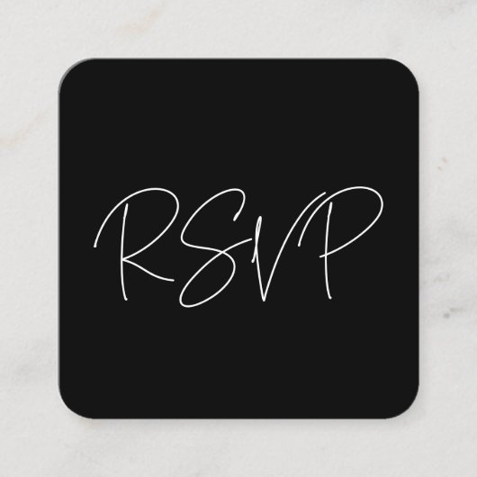 Moderne minimalistische QR-code RSVP respons Informatiekaartje (Voorkant)