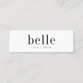 Moderne minimalistische QR-code Scan me Lash and B Mini Visitekaartje (Voorkant)