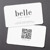 Moderne minimalistische QR-code Scan me Lash and B Visitekaartje
