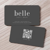 Moderne minimalistische QR-code Scan me Lash and B Visitekaartje