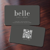 Moderne minimalistische QR-code Scan me Lash and B Visitekaartje