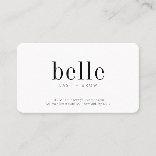 Moderne minimalistische QR-code Scan me Lash and B Visitekaartje (Voorkant)