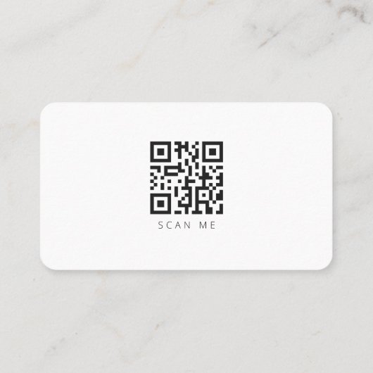 Moderne minimalistische QR-code Scan me Lash and B Visitekaartje (Achterkant)