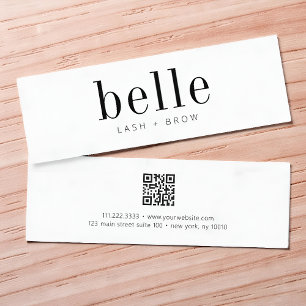 Moderne Minimalistische QR-code Scan Me Wimper en  Mini Visitekaartje