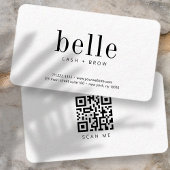Moderne Minimalistische QR-code Scan Me Wimper en Visitekaartje