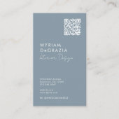 Moderne minimalistische QR Code Script Business Lo Visitekaartje (Voorkant)