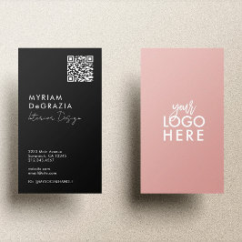 Moderne minimalistische QR Code Script Business Lo Visitekaartje