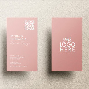 Moderne minimalistische QR Code Script Business Lo Visitekaartje