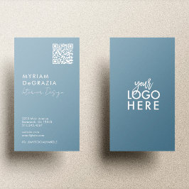 Moderne minimalistische QR Code Script Business Lo Visitekaartje