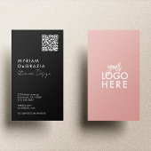 Moderne minimalistische QR Code Script Business Lo Visitekaartje