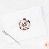 Moderne minimalistische QR Code Sticker voor bedri (Envelop)