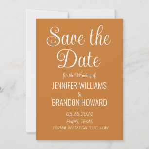 Moderne minimalistische QR-code Terracotta Weduwen Save The Date