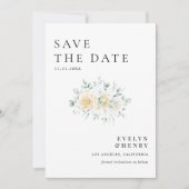 Moderne Minimalistische QR Code Trouwwebsite Save The Date (Voorkant)