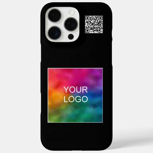 Moderne minimalistische QR-code upload uw Logo zwa Case-Mate iPhone Case (Achterkant)