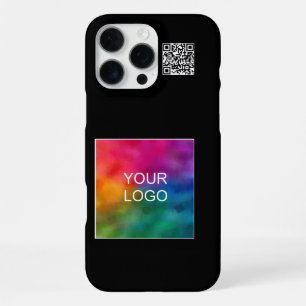 Moderne Minimalistische QR-code Upload Uw Logo Zwa iPhone 16 Pro Max Hoesje