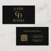 Moderne minimalistische QR-code Visitekaartje (Voorkant / Achterkant)