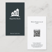 Moderne minimalistische QR-code voor verticaal onr Visitekaartje (Voorkant / Achterkant)