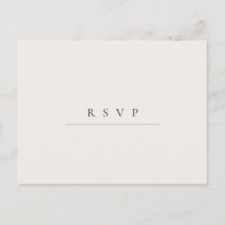 Moderne minimalistische QR-codekalligrafie RSVP Briefkaart