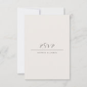 Moderne minimalistische QR-codekalligrafie RSVP-ka RSVP Kaartje (Achterkant)