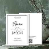 Moderne minimalistische QR-codenamen kalligrafie z Kaart