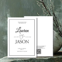 Moderne minimalistische QR-codenamen kalligrafie z Kaart