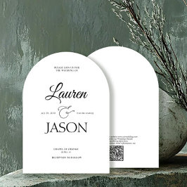 Moderne minimalistische QR-codenamen kalligrafie z Kaart