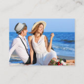 Moderne minimalistische QR RSVP Overlay Photo Informatiekaartje (Achterkant)