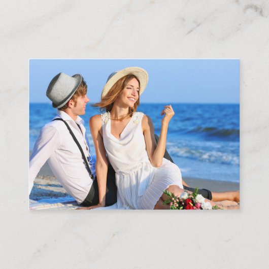 Moderne minimalistische QR RSVP Overlay Photo Informatiekaartje (Achterkant)