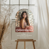 Moderne minimalistische Quinceañera boogfoto Acryl Bord