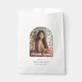 Moderne minimalistische Quinceañera boogfoto Bedankzakje (Voorkant)