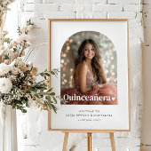 Moderne minimalistische Quinceañera boogfoto Poster