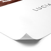 Moderne minimalistische Quinceañera boogfoto Poster (Hoek)