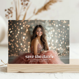 Moderne minimalistische Quinceañera foto Bewaar de Kaart
