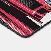 Moderne minimalistische racecultuur rood en grijs bureaumat (Hoek)