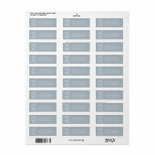 Moderne minimalistische rand lichtgrijs etiket (Full Sheet)