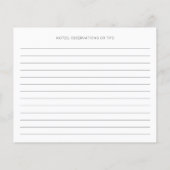 Moderne Minimalistische Recipe Kaart (Achterkant)