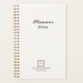 Moderne minimalistische Red Border Logo-activiteit Planner (Voorkant)
