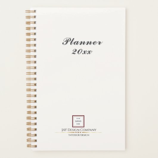 Moderne minimalistische Red Border Logo-activiteit Planner (Voorkant)