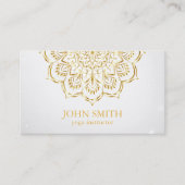 Moderne minimalistische Red Gold Lotus Yoga Instru Visitekaartje (Voorkant)